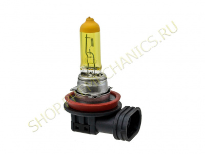 Лампа галогеновая Н11 12V  55W YELLOW Lynx, уп. 10шт