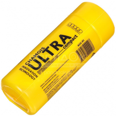 Салфетка замшевая в тубе, желтая, 43х32 ULTRA CHAMOIS